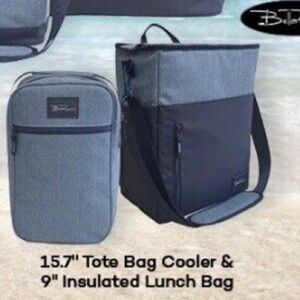 BellaRusso Two 2 Denim Blue Tote Backpack Cooler & Sling Bag Coolers